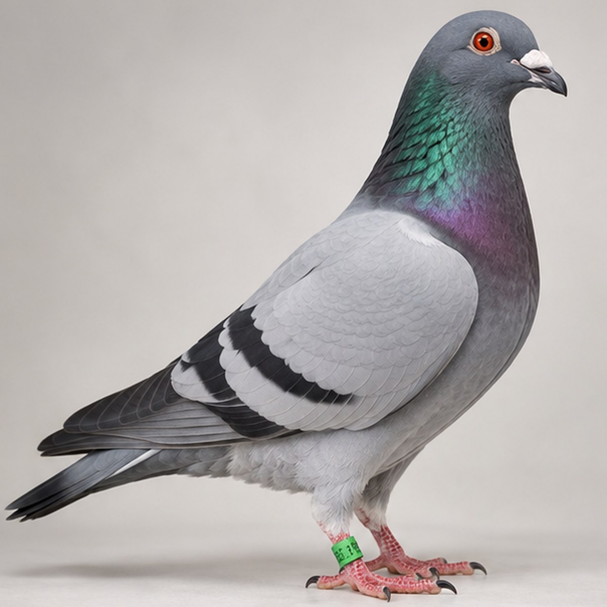 Representative blue bar racing pigeon