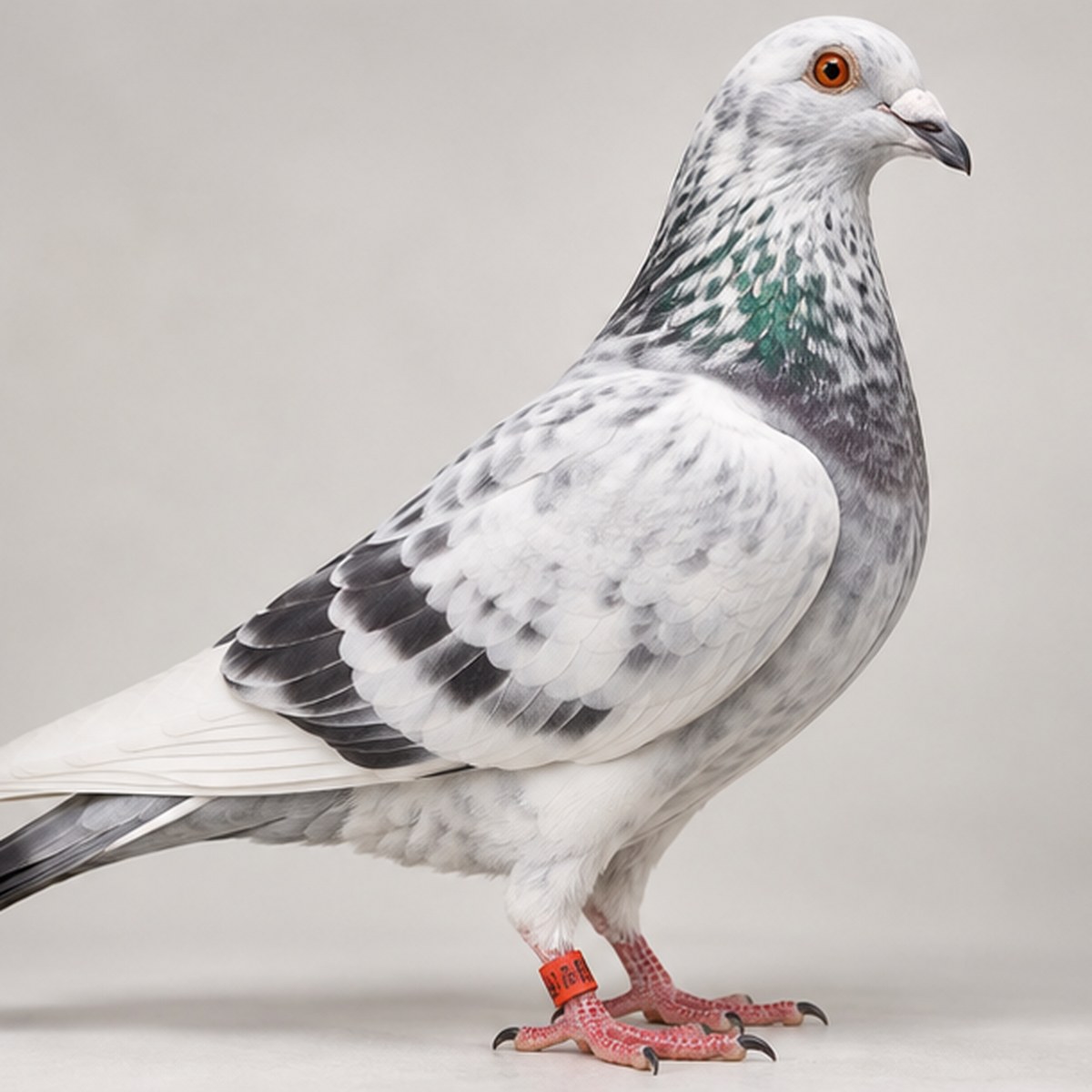 Representative light grizzle racing pigeon